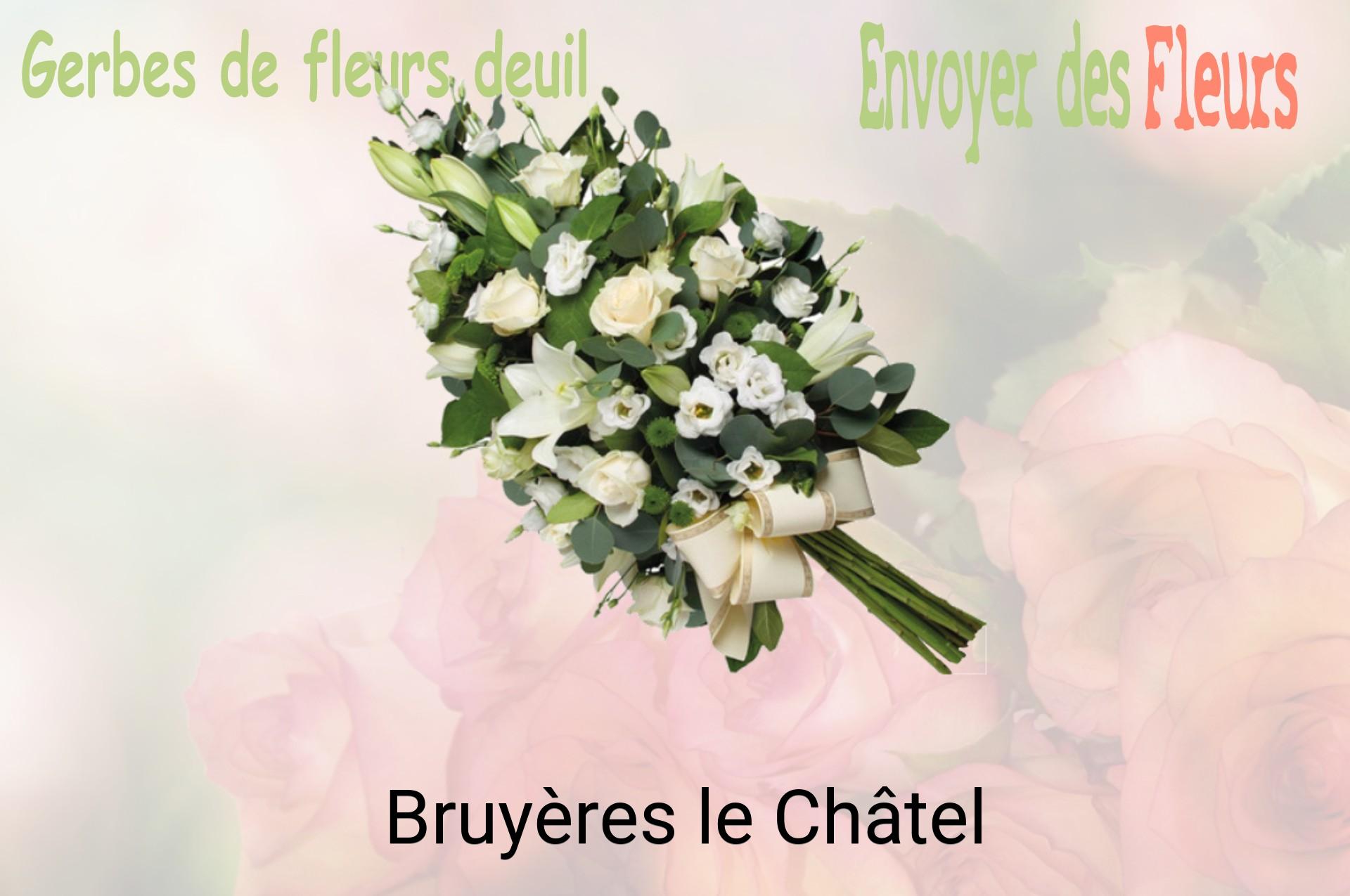 Gerbe de fleurs de deuil livrée à Bruyères-le-Châtel